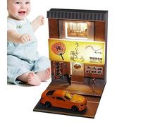 Miniature House - Kit de casa de madera con luces LED, modelo de casa hecho a mano | Conjunto de artesanía creativa de decoración de dormitorio realista, casa pequeña coleccionable