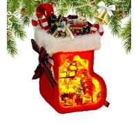 Miniature House Kit - LED Christmas Stocking DIY Craft