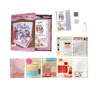 Miniature Kit,3D Assembly Puzzle DIY Bedroom Scene,Bedroom Model Building Kit - for Kids Adults Desk Bedside Table Birthday Home Living Room Doll House Decor