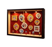 Miniature Museum Kit - Collectible Lighted Crafts Set | DIY Display Kit with Figures, Wooden Resin Craft with Shelf Decoration, Creative Wall Art Museum Model for Women Men