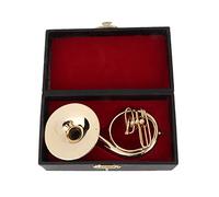 Miniature Musical Instruments | Handcrafted Brass Replica with Display Base | Mini Model Ornament for Bookshelf/Desk/Music Room | Gold Plated Home Decoration