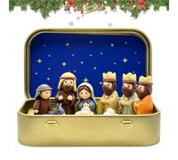 Miniature Nativity Scene, 3D Printed Nativity Figures, Tin Box Decor