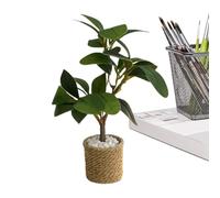 Miniature Potted Decor, Tiny Green Leaves Decorative Accessory, DIY Christmas Handicraft Desk Shelf Home Windowsill Furniture Display - 1:6 Escala