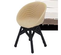 Miniature Rattan Chair, Miniature Doll House Accessories, Room Accessory | Scenery Decoration, Scene Accessory for Doll House, Perfect for Crafting, Display, Furniture, Room Décor