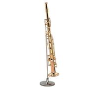 Miniature Saxophone - Brass Mini, Musical Equipment | Collectible Sax Stand Case Accessory, Home Decoration Doll House Component For Adults Kids Birthday