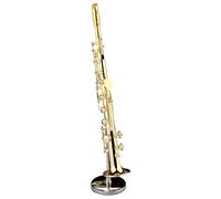 Miniature Saxophone Collectible - 6.69-Inch Mini Saxophone Decor | Brass Mini Saxophones - Brass Miniature Saxophones with Stand Wooden Case Collectible Decor Home Dollhousè Gift Use