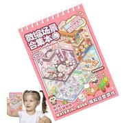 Miniature Scene Sticker Book, House Scene Cartoon Stickers Reusable, Create Your Own Room Stickers with Three-Dimensional Visual Effect Decals for Cell Phone Cases, Tablets, and Custom Decor