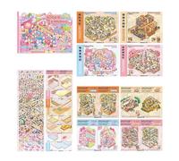 Miniature Scene Stickers - 3D Cartoon Decals for Kids | PVC Material with Landscaping Effect, Craft Sticker Pack for Teens Adults Classroom Party Favor Home School Notebook Birthday Holiday