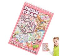 Miniature Scene Stickers, 3D Room Decor Book, Cute House Design Sheets, Layered Visual Decals with Scene Pages, Aesthetic Art for Journal Scrapbook Cell Phone Case Tablet Covers