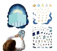 Miniature Scene Stickers Set - Scrapbook Landscape Decorations, Creative Paper Craft Supplies, Decorative Collage Sticker Collection | Relaxing Activity Stickers For Teens Adults Women Kids Time
