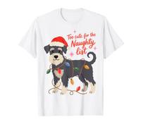 Miniature Schnauzer Christmas Too Cute For The Naughty List Camiseta