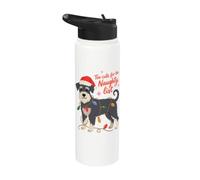 Miniature Schnauzer Christmas Too Cute For The Naughty List Stainless Steel Insulated Water Bottle