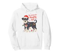 Miniature Schnauzer Christmas Too Cute For The Naughty List Sudadera con Capucha