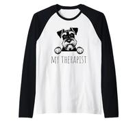 Miniature Schnauzer Funny Dog Owner Camiseta Manga Raglan