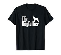 Miniature Schnauzer Gifts 4U - Camiseta de Miniature Schnauzer Lover Gift DogFather - Hombre, Unisex-adultos, Manga corta, S, Black