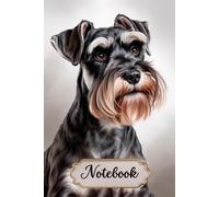 Miniature Schnauzer Notebook For Dog Lovers: 6x9 Lined Journal with Schnauzer Line Art on Every Page, 120 Pages - Gift for Dog Mom & Dog Dad