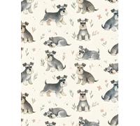 Miniature Schnauzer Notebook Journal: Cute Watercolor Style Composition Notebook for Students, Dog Lovers, and Miniature Schnauzer Owners | Wide Ruled ... Teens, and Adults with Cottagecore Aesthetic