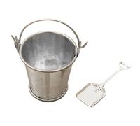 Miniature Shovel, 2X Doll House Accessories Set, Small Realistic Bucket Ornament, Compact Design, Ideal for Children, School, Home Decoration, Crafting, Dioramas, 2.24x1.42 Inches