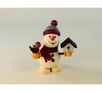 Miniaturfigur Muñeco de Nieve Con Pájaros Bch 8 ,2x9, 3cm Nuevo Miniatura