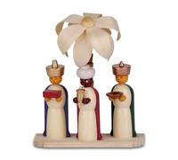 Miniaturfigur Santo Tres Reyes en Base Con Palma Colorido Altura = 10,5cm Nuevo