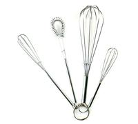 Minibatidores Fox Run, cromados, juego de 4, met licos, 8 x 2 x 175 pulgadas