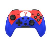 MINIBIRD Pop Top - The Question Controlador inalámbrico Bluetooth para Nintendo Switch - 16 horas de autonomía - Mando compacto y compatible para Switch/Switch Lite/Switch Pro - Azul y Rojo