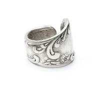 Miniblings Anillo para hombre hecho de cubiertos antiguos Upcycling Tenedor Cuchara hecha a mano LR5 - Joyería de moda hecha a mano - Fingerring, 15mm, Cubiertos antiguos de metal, desconocido