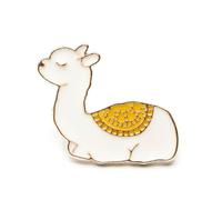 Miniblings Broche de llama con diseño de animal alpaca de camello - Joyería de moda original I Pin Button Pins, 22mm, Metal, desconocido