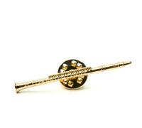 Miniblings Broche para clarinete, pin de solapa, instrumento dorado - Bisutería original I Pins