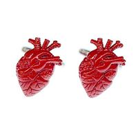Miniblings Gemelos con forma de corazón para médico, hospital, latido del corazón, 25mm, Metal, madera, desconocido