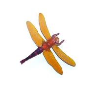 Miniblings libelula Naranja Madera Animales Insectos Broche Impresa - joyería Hecha a Mano de Manera I Boton del Pin prendedores