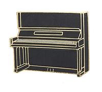 Miniblings Pin de piano con botón para músico, instrumento, orquesta, negro, mini, 30mm, Metal, desconocido
