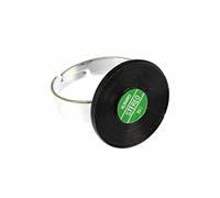 Miniblings Registro Anillo de la música de Vinilo LP - Disco de Vinilo LP de Vinilo Música - Anillo de Dedo de la joyería Que Manera Hecha a Mano con el Motivo de Que el Tamano de uno Ajustable