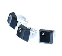 Miniblings Teclado Anillo siglas Individual Ordenador PC ABC, Letter:A
