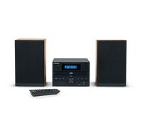 Microsistema Bluetooth - THOMSON - Legno/Nero - Radio FM/CD/MP3/USB, 20W RMS, Sintonizzatore FM RDS, Jack per cuffie, Telecomando, Alimentatore. 230 V