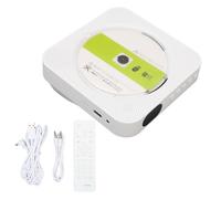Minicadena portátil para el hogar con Bluetooth, reproductor de CD, radio FM, puerto USB, salida de audio de 3,5 mm, sonido HiFi, control remoto