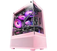 Minicaja para juegos Micro-ATX MC-SE de vidrio templado (rosa) - MARS GAMING