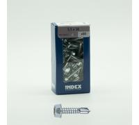 Minicaja tornillo broca INDEX DIN 7504-K cabeza hexagonal cincado - VABE