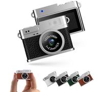 Minicámara 1080P, llavero de videocámara digital HD, cámara de video portátil, pequeña, nostalgia, retro, videocámara para fotos y viajes (negro sin tarjeta de memoria)