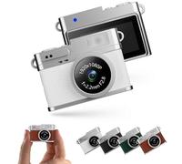 Minicámara 1080P, llavero de videocámara digital HD, cámara de video portátil, pequeña, nostalgia, retro, videocámara para fotos y viajes (blanco sin tarjeta de memoria)