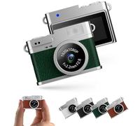 Minicámara 1080P, llavero de videocámara digital HD grabadora, portátil, pequeña, cámara de video de nostalgia, cámara retro, videocámara para fotos y viajes (verde, sin tarjeta de memoria)