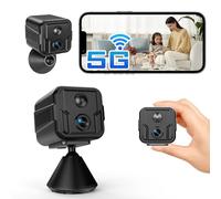 Minicámara, 5G WiFi cámara con batería de larga duración, batería integrada y vídeo HD 1080p - Esta cámara compacta ofrece almacenamiento en la nube, sensor de movimiento, función de visión nocturna y