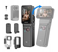 Minicámara de acción SJCAM C400 con pantalla giratoria, control remoto, 4K, Wi-Fi y batería de 7 horas de duración
