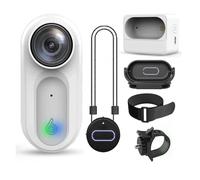 Minicámara Deportiva portátil de Bolsillo, Resistente al Agua, con batería Gran Capacidad, grabación vídeo 1080p y 64 GB Almacenamiento. Diseño Compacto, WiFi éxito Ventas(64GB,White)