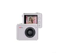 Minicámara portátil con foto de 64 MP y vídeo de 1080p, zoom de 16x, pantalla IPS de 1,4 pulgadas, cámara de acción compacta para estudiantes y principiantes, diseño de llavero en blanco, negro