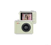 Minicámara portátil con foto de 64 MP y vídeo de 1080p, zoom de 16x, pantalla IPS de 1,4 pulgadas, cámara de acción compacta para estudiantes y principiantes, diseño de llavero en blanco, negro