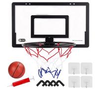 Minicanasta de baloncesto ajustable para montar en la pared | Mini canasta de baloncesto de juguete para preescolar, fiesta de cumpleaños, vacaciones, sala de juegos, aula, viajes
