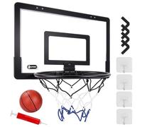 Minicanasta de baloncesto interactiva sin taladrar directamente en la | Canasta de baloncesto para niños al aire libre para niñas al aire libre, preescolar, sala de juegos, aula, cumpleaños