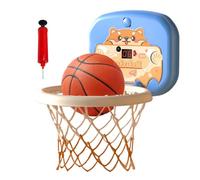 Minicanasta de baloncesto - Juego deportivo montado en la pared para niños, panel trasero resistente, función de marcador interactivo, bola suave incluida divertida de entrenamiento de baloncesto en