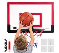 Minicanasta de baloncesto para niños, kit de entrenamiento de interior | Mini canasta de baloncesto para puerta para preescolar, fiesta de cumpleaños, vacaciones, sala de juegos, aula, viajes